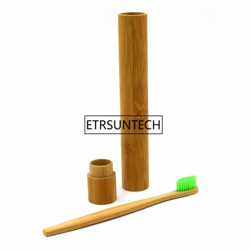 Feitas à Mão Tubo de Bambu Escova de Dentes Lote Nova Embalagem F1422 50 Pçs - 4 Escovas de dentes