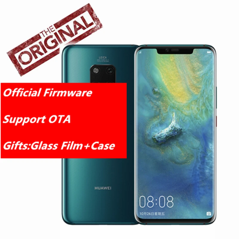 

HUAWEI Mate 20 Pro cellphone 6.39 inch 2k OLED Screen waterproof IP68 40 MP Rear Camera Kirin 980 octa core FACE ID UNLOCK