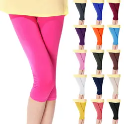 Laamei Новый Для женщин тонкий лед шелк леггинсы Карамельный цвет с высокой талией с принтом сексуальные брюки карандаш Утягивающие легинсы