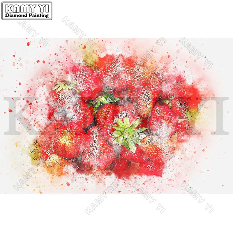 5D Diy Diamond Painting Cross stitch &quotStrawberry&quot Full Square/Round Embroidery Needlework Rhinestone Mosaic Diamant | Дом и сад