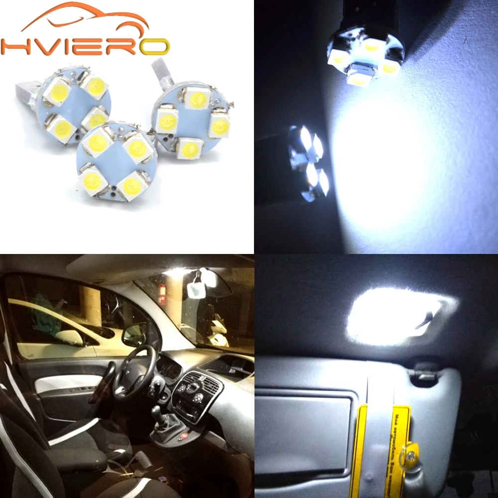 

4 X T10 4smd 1210 3528 4 smd white led Canbus Signal Corner Light Bulb Door Lamp Reading Light Interior Lighting blubs