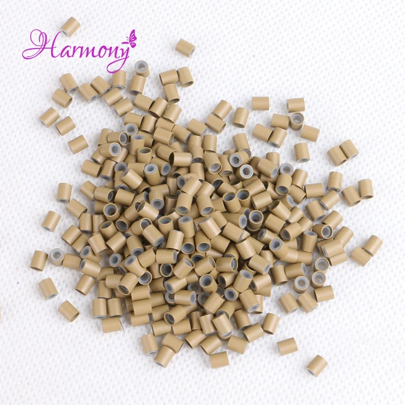 Волосы Harmony Plus 500 шт. 3 4*3 0*4 мм с силиконовыми медными трубками связывающими