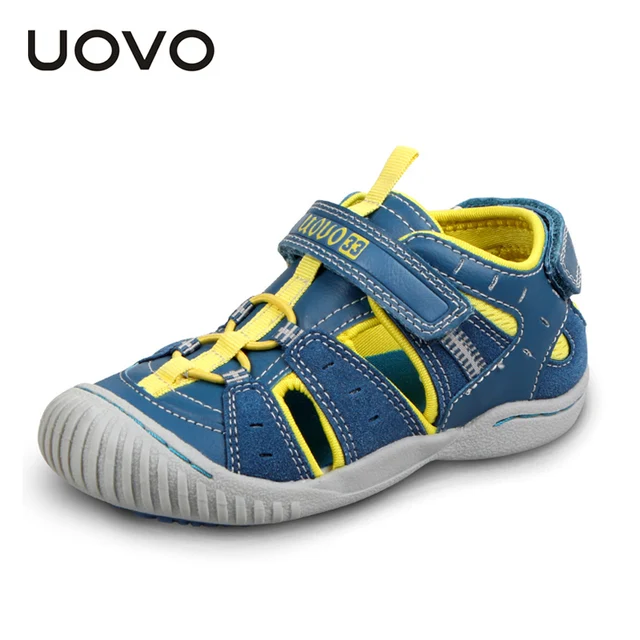 Uovo резиновые закрытым носком сандалии, детские летние сандалии мальчиков и девочек сандалии моды для детей нины sandalias 4-7 лет