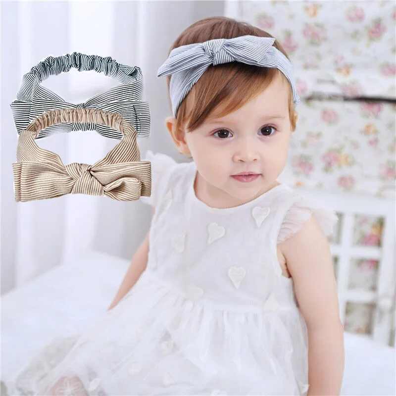 

Baby Girls Hair Accessories Cute Striped Bowknot Baby Headbands Elastic Baby Hair Band Headwear Girl Hairband Kids Gift