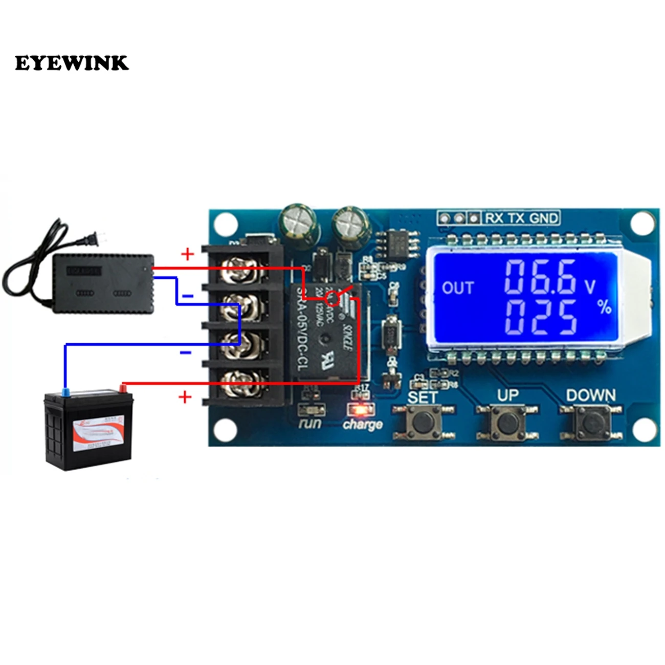 

10A 6-60V Battery Charger Control Module Overcharge Protection Control Switch Integrated Circuits