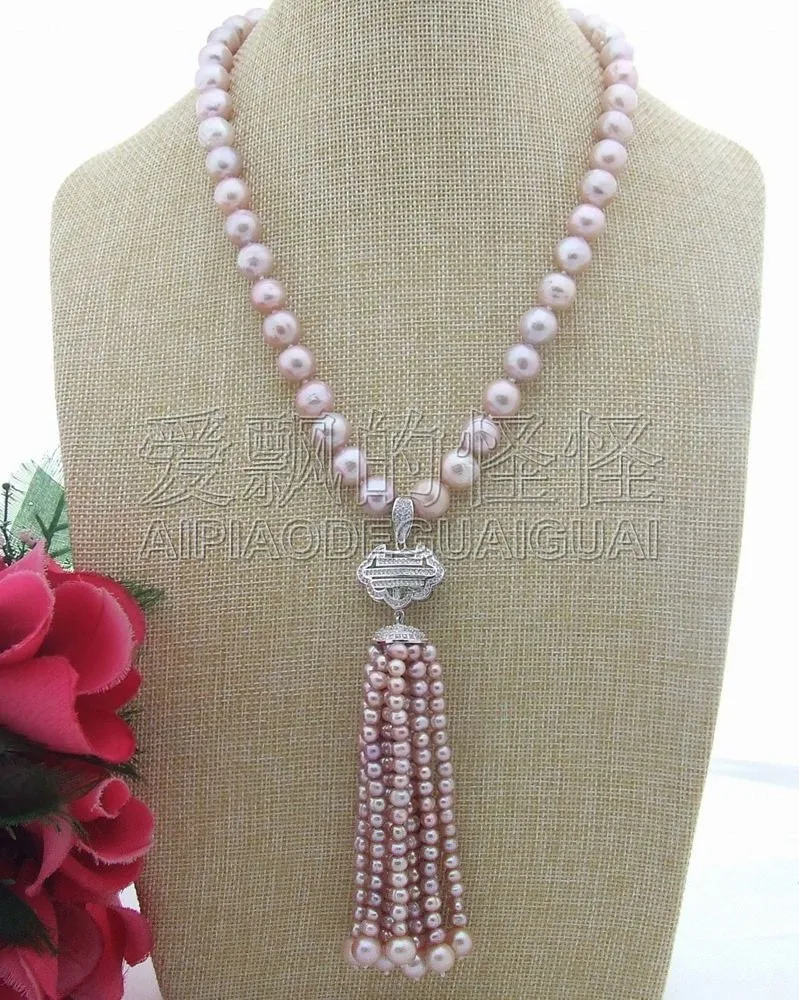 

Women's Natural 20" Purple Keshi Pearl Necklace