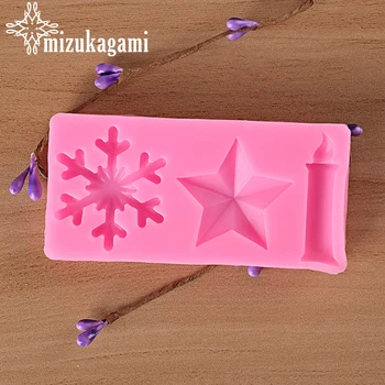 

1pcs UV Resin Jewelry Liquid Silicone Mold Snowflake Star Candle Resin Molds For DIY Cake Chocolates Bake Tool Making Jewelry
