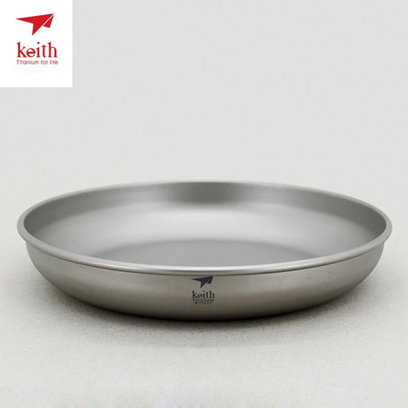 

Keith Titanium Plate Outdoor Camping Titanium Saucer Portable Ultralight Titanium Dish Dinner Plate Steamed Dish 57g Ti5367