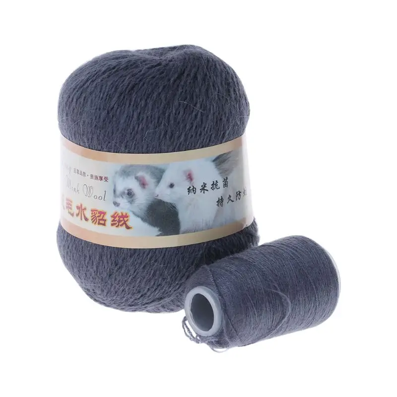 

50 grams per person High-quality soft mink wool hand-knitted luxury long-wool cashmere Crochet knitted yarn suitable for autumn