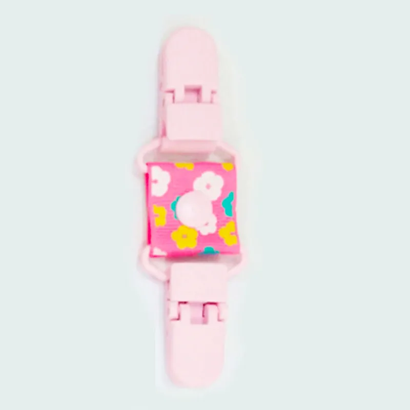 pink Цветная детская пустышка с рисунком, держатель, прищепка для соски, цепочка, фиксатор - Цвет: pink