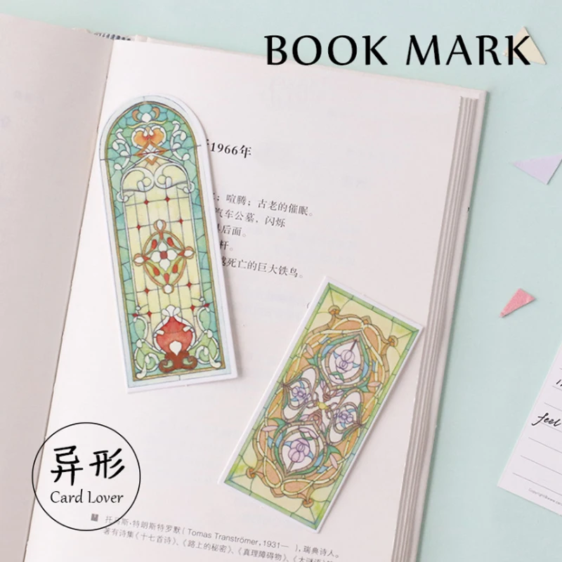 

30 pcs/box Window of life cartoon bookmark escolar paper bookmarks stationery zakka school supplie papelaria gift cards