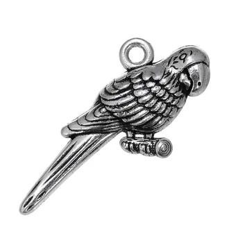 

my shape 10pcs parrot animal charm for necklace