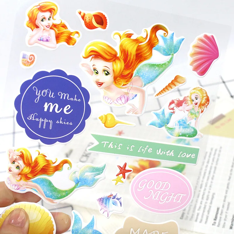 

Mermaid Decorative Stationery Stickers Scrapbooking DIY Diary Album Stick Label