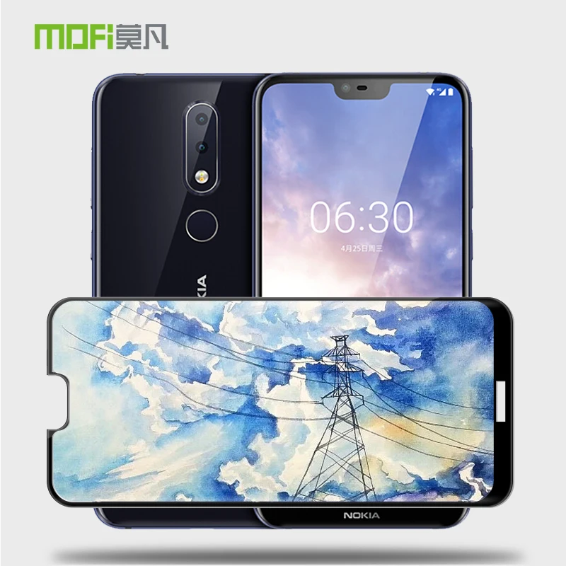 Защита экрана для Nokia 6 1 Plus закаленное стекло X6 3D изогнутая полноразмерная
