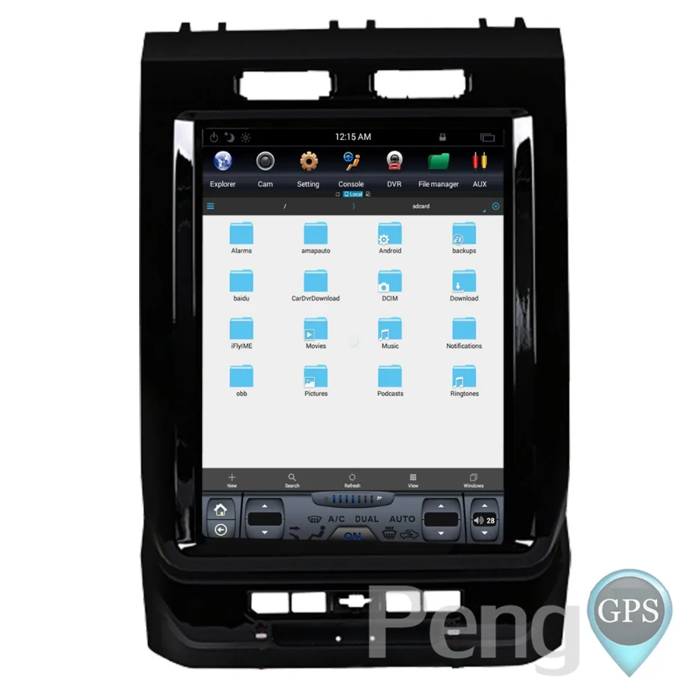 Sale Tesla Style 12.1 Inch IPS Android Car GPS Navigation DVD Player for Ford F150 2015 2016 2017 Car Radio 2G+64G Santav Headunit 3
