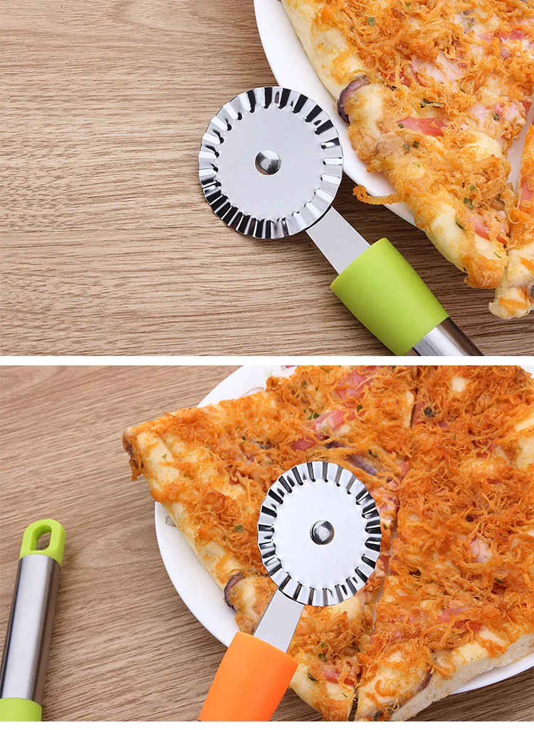 1PC Round Pizza Cutter Stainless Steel Pizza Knife Cutter Pastry Pasta Dough kitchen Baking Tools KX 263 1PC Round Pizza Cutter Stainless Steel Pizza Knife Cutter Pastry Pasta Dough kitchen Baking Tools KX 263