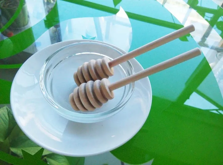 1000 pcs 10.4 x2.4cm Wooden Honey Dippers Wooden Stick Spoons Dip