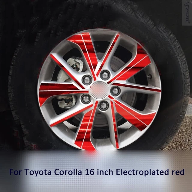 Modified Rims Wheels Brightly Plated Sticker For Toyota Corolla 16