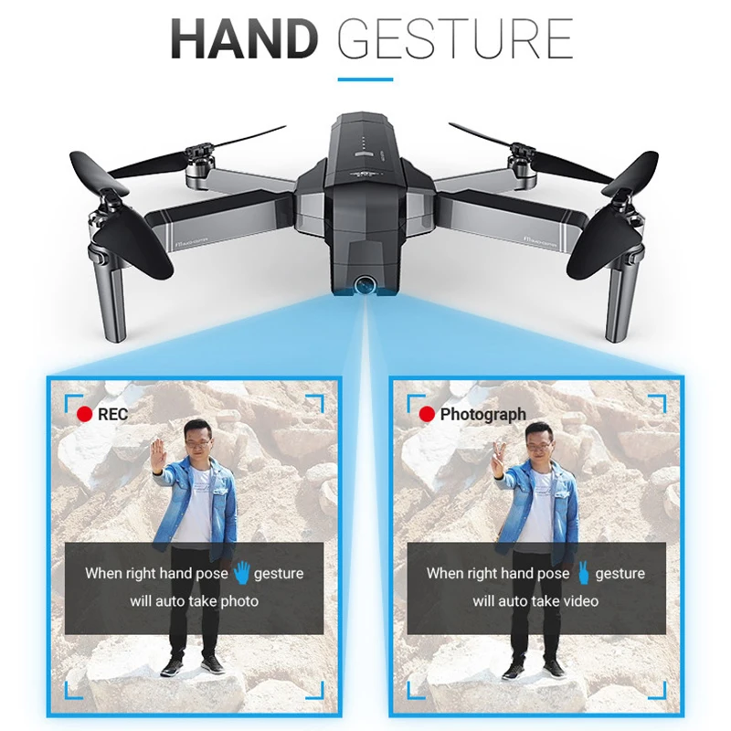  SJRC F11 PRO GPS 5G Wifi 500m FPV Mit 2K Weitwinkel Kamera 28 Minuten Flugzeit bürstenlosen Faltbar