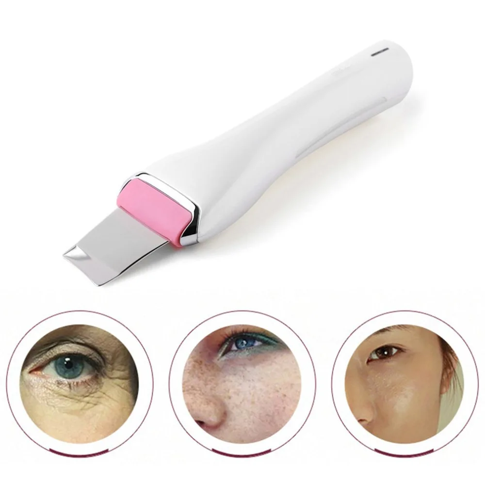 

Cleaning Skin Care Ultrasonic Facial Cleaner with Steel Spade Deep Pore Digital Beauty Equipment