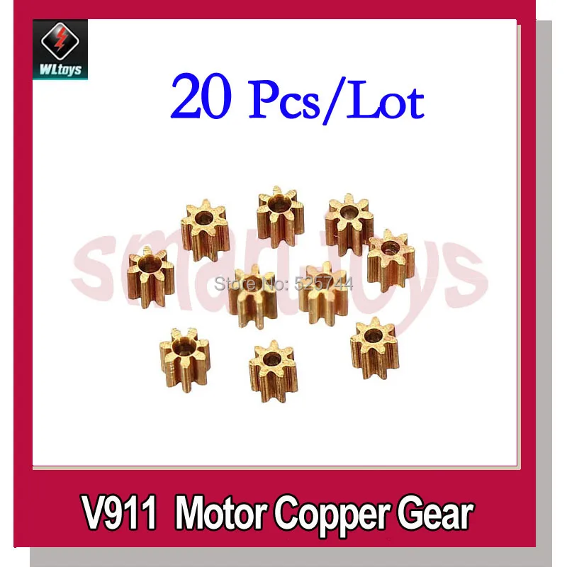 

20pcs Wltoys V911 V911-1 V911-2 RC Helicopter Spare Parts Motor Gear Copper