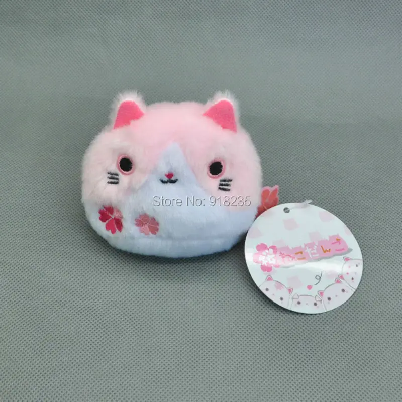 4 шт. розовая плюшевая кукла в виде кошки|plush doll|atsume nekocat doll |