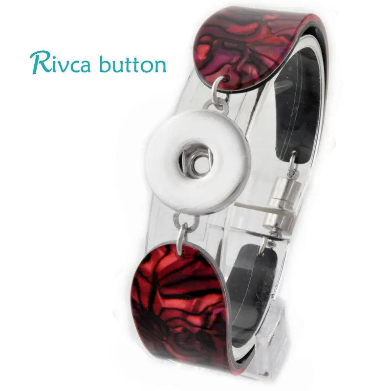 

p00691 Snap Button Bracelet&Bangles Newest Design Snap Button Magnetic Charm Bangles Fit18mm Rivca Snap Button Jewelry