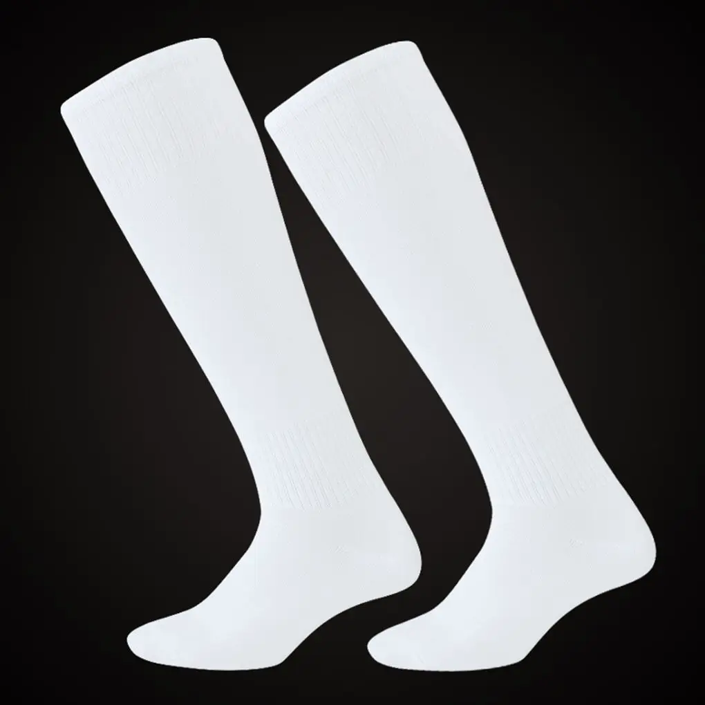 Детские однотонные гольфы для мальчиков тонкие футбольные носки выше колена из хлопка и полиэстера свободный размер, осенне-зимние гетры 23,5x44 см