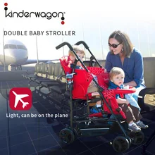 Kinderwagon, двойная детская коляска, большой светильник, складной, супер светильник, для близнецов, детская коляска, две коляски, коляска с автокреслом