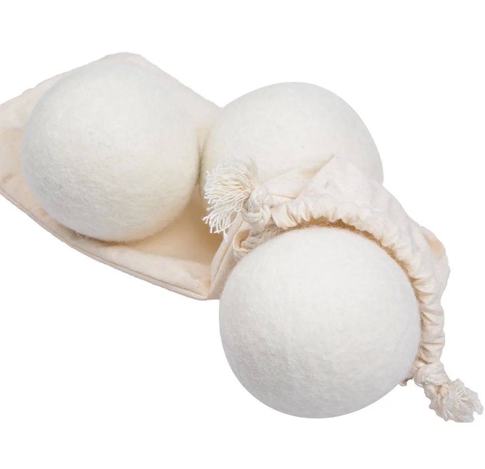 

Sinland 3 Pieces XL 100% Laundry Clean Ball Wool Dryer Balls Reusable Natura Organic Fabric Softener