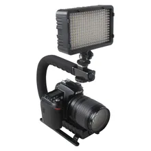C Shape flash Bracket holder Video Handle Handheld Stabilizer Grip for DSLR SLR Camera Phone Gopro AEE Mini DV Camcorder