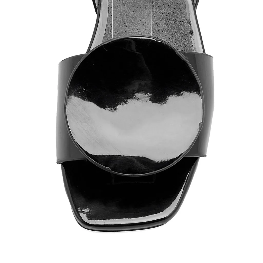 SAGACE Ремешок на щиколотке на каблуке женские босоножки Летние женские туфли открытый носок кожи квадратный каблук Сандалии под платье, для вечеринки Прямая поставка 95617