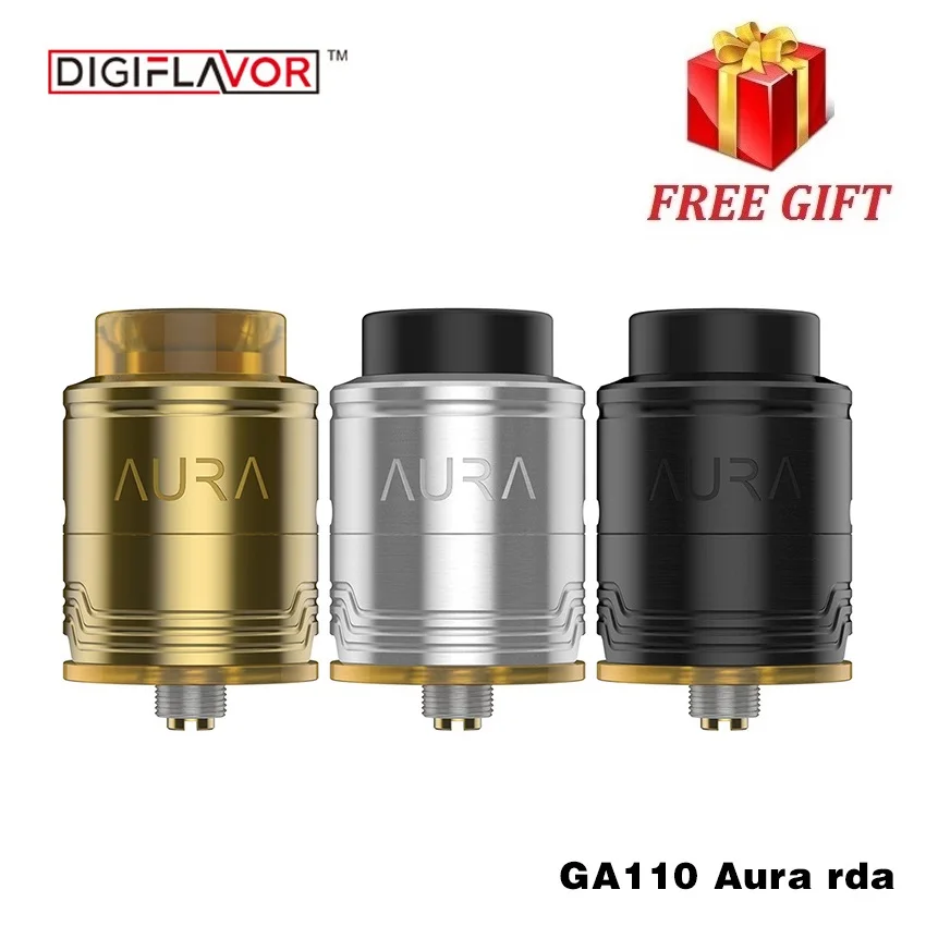 

Original Digiflavor Aura RDA Tank 1.5ml for 510 Electronic Cigarette Mechanical Mod Box e sigara elektronik nargile Atomizer