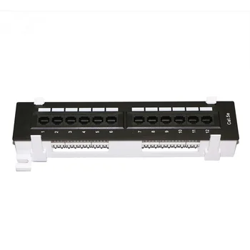 

12 Ports UTP Cat 5e Unshield Network Patch Panel 1U Height Wall Mounted Fluke Passed RJ 45 Port for Network Cables,RJ 45 Plug