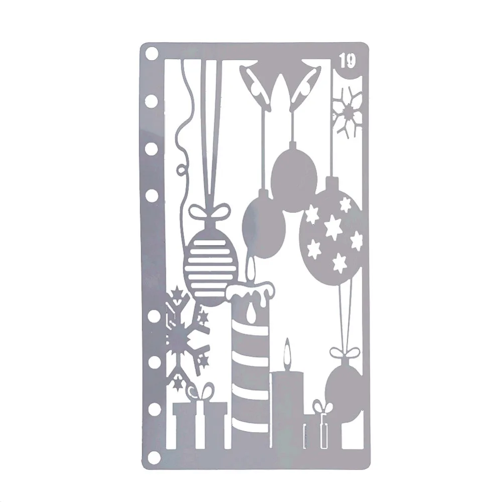 

Fine Plastic Painting Template Stencil DIY Photo Album Drawing A6 Page Hollow Ruler Drafting Tools School Stationery Supplies
