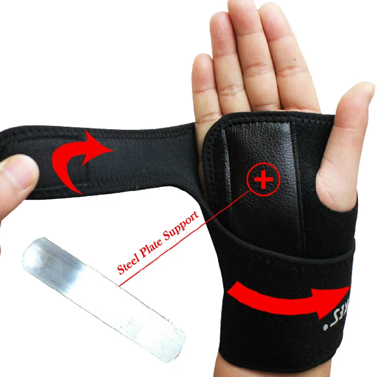 Hand Wristbands Removable Adjust Wristband Steel Wrist Brace Wrist Support Splint Fractures Carpal Tunnel Sport Sprain Mouse