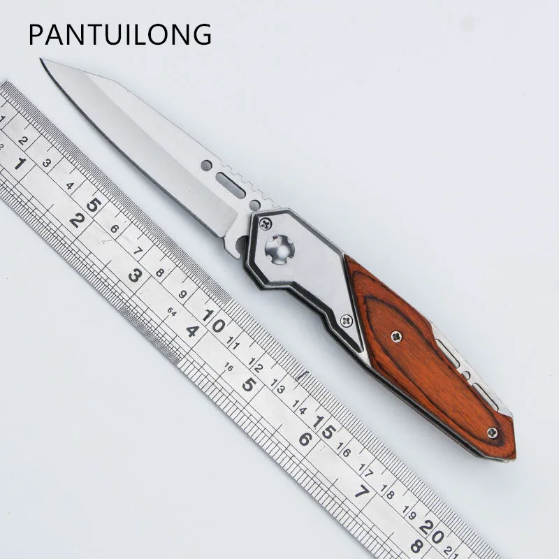 

hunting Multi knife survival outdoor high hardness special defense tactical wooden handle folding fruit karambit cs go pocket