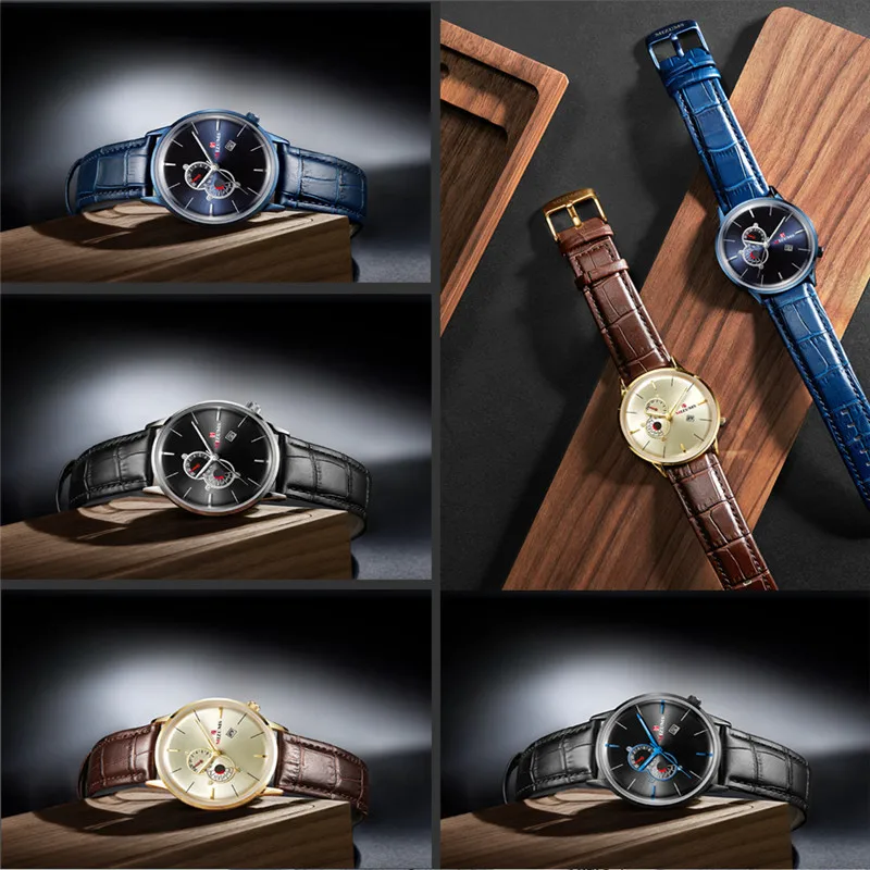 Роскошные MIZUMS Лидирующий бренд мужские деловые часы кварцевые ультра тонкие Dail кожаные аналоговые часы водонепроницаемые мужские
