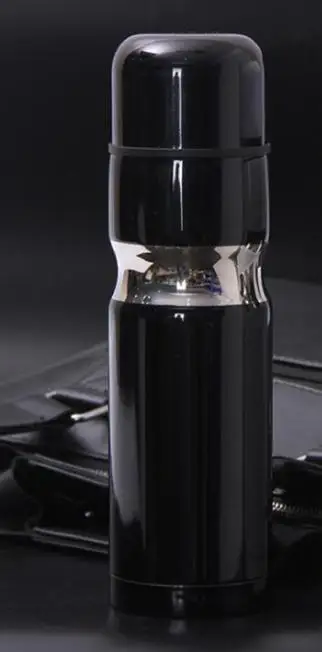 Black BrandingCC известный термос для автомобиля бутылка для воды 500 мл Высококачественная вакуумная Кофеварка термоусадочная колба чашка термос чашка для воды - Название цвета: Black