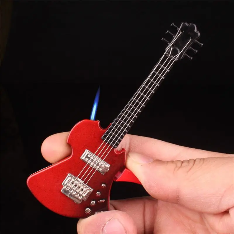 

Multi-functional Windproof Guitar Shaped Refillable Butane Gas Cigarette Lighter Outdoor Camping Survival Fire Starter
