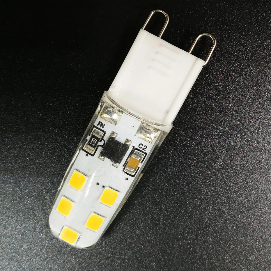 10 pcs 220V LED Bulb G9 3W 10LEDS 2835SMD 360 Beam Angle Silicone