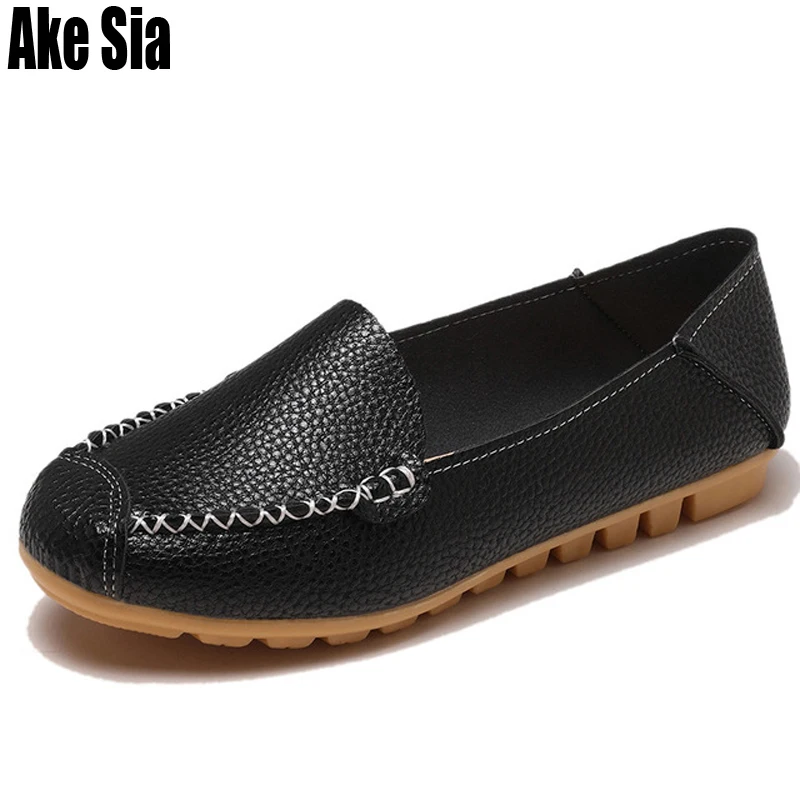 

Ake Sia Lady Nurse Women Female Spring Slip On Casual Soft Soled Moccasin Zapatos Lazy Loafers Leisure Flattie Flats Shoes A097