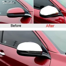 Tonlinker 2 PCS DIY Car Styling NEW ABS Chrome The Reverse Outside Mirrors Light Box Case Stickers for HONDA VEZEL HRV 2014-15