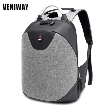 

VENIWAY 15.6 inch Laptop Backpack For Men Business Waterproof Backpacks USB Charging Large Capacity Bag Casual Travel Backpack