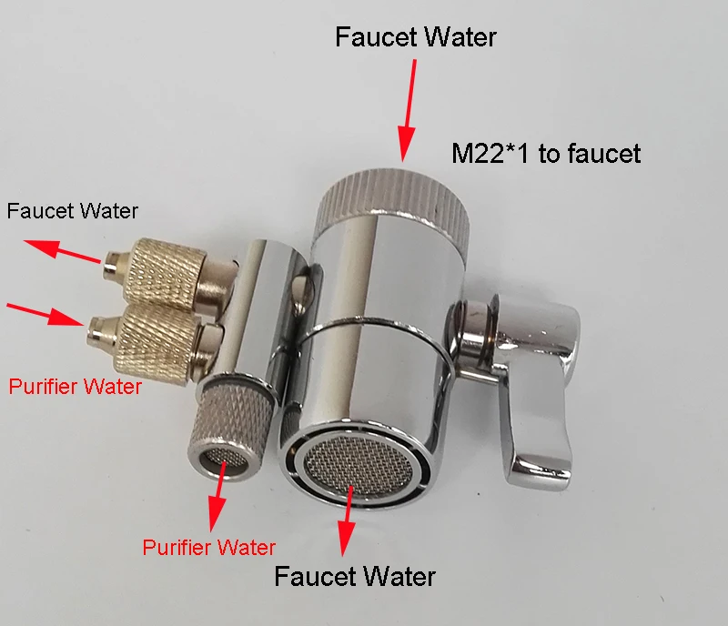 Хромированный металлический кран аэратор двойной отводной адаптер для водоочистителя оральные принадлежности для ирригатора клапан переключатель