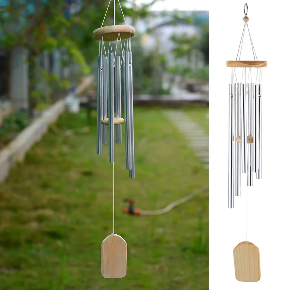 

1pc Metal Wind Chimes 6 Tubes Antirust Wind Chime Garden Outdoor Chapel Yard Windbells Hanging Home Decor