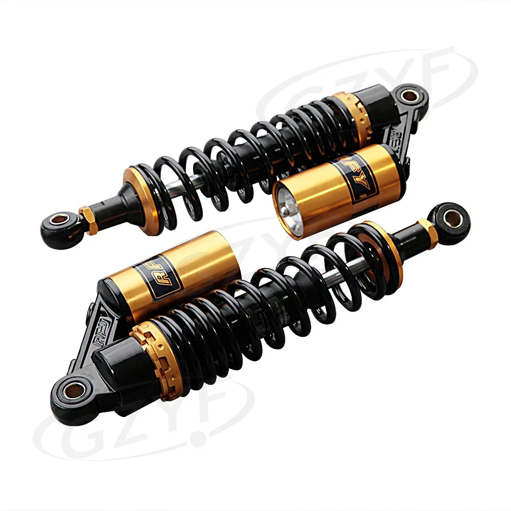 Universal 320mm 340mm 375mm 400mm Motorcycle Air Shock Absorbers Suspension Damping Spring Damper for Yamaha Suzuki Kawasaki Honda Quad Scooter Gokart Dirt Bikes ATV etc