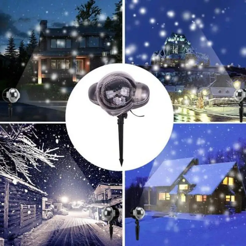 Outdoor Snowfall Projector LED Stage Lighting Effect IP65 Waterproof Moving Snow Garden Laser Lamp With Remote Control Function