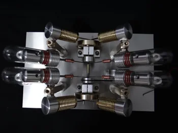 

V4 Stirling engine model vacuum engine model birthday gift DIY steam engine model