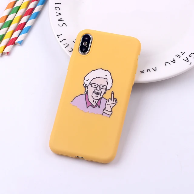 Memes Cartoon Finger Funny Banana Soft Silicone Candy Phone Case